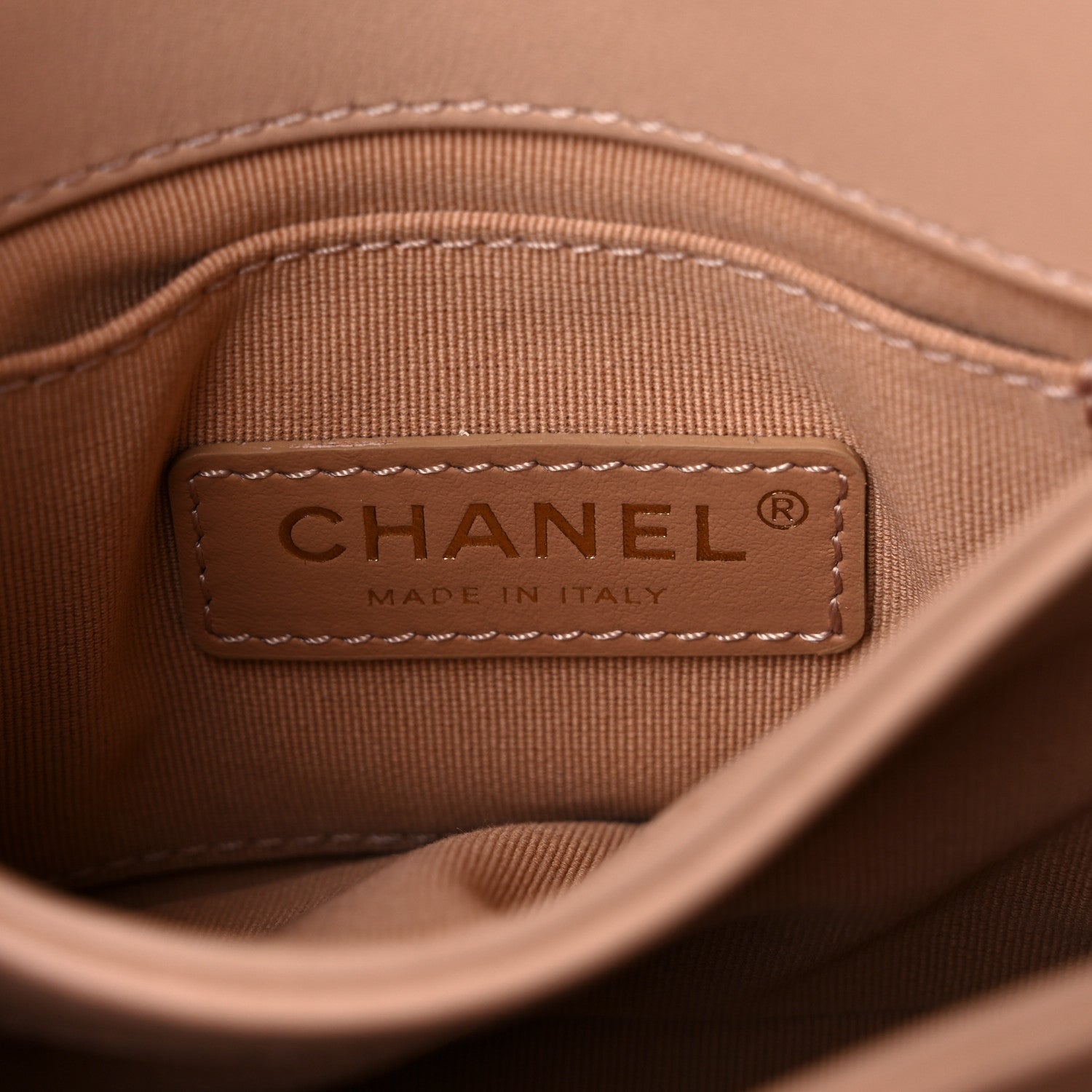 Chanel Calfskin Quilted Pearl Jewel Chain Flap Beige 6 of 10