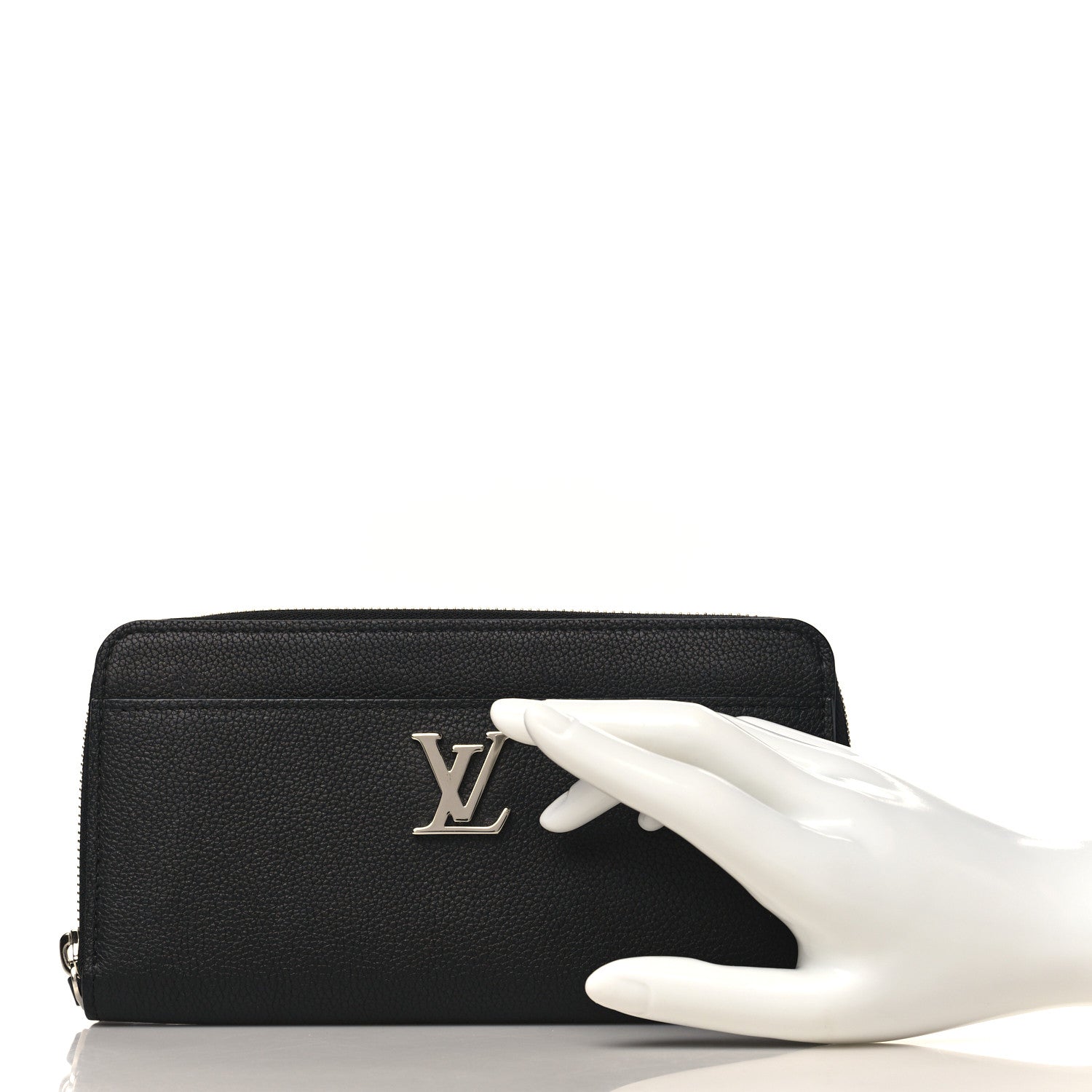 Louis Vuitton Calfskin Zippy Lockme Wallet Black 2 of 8