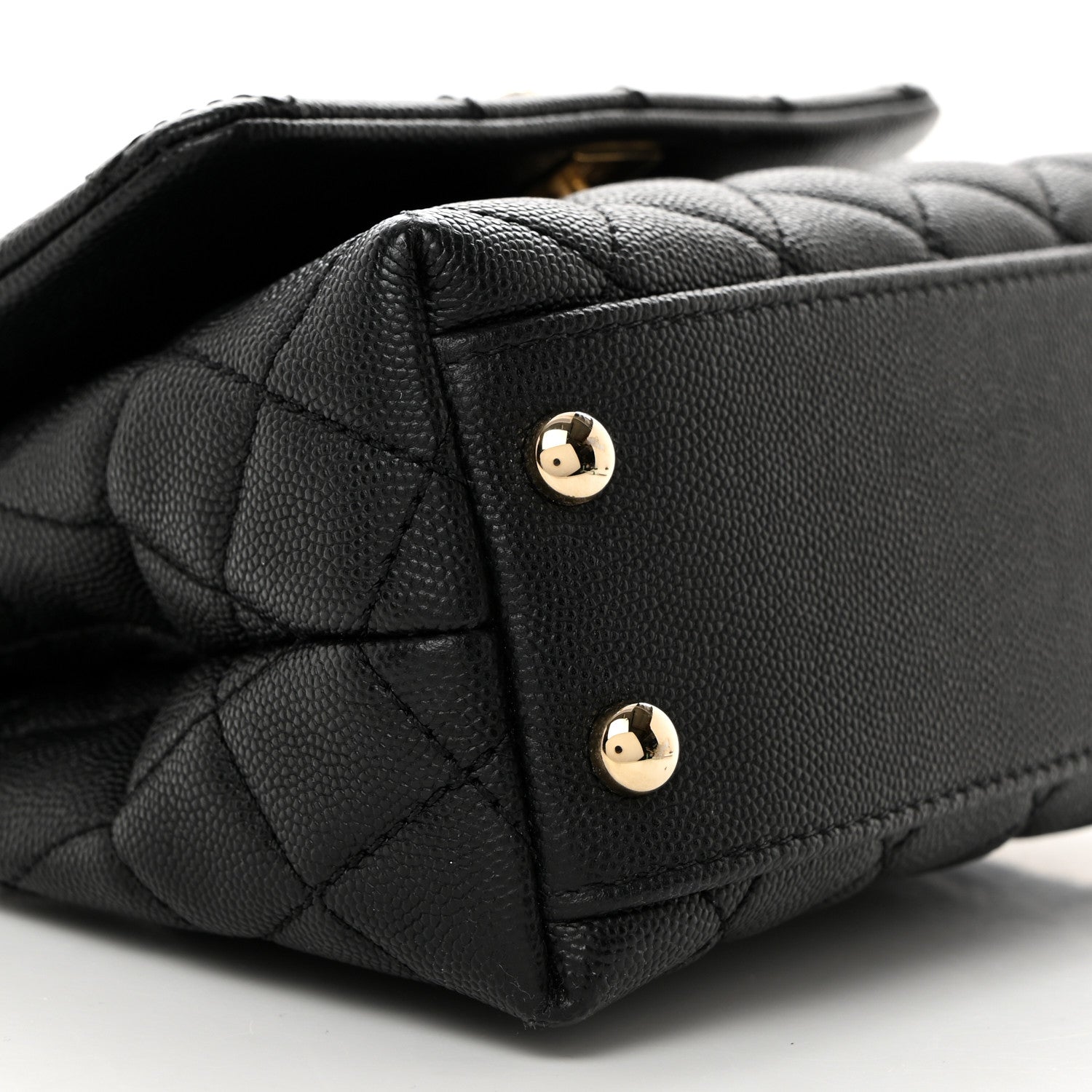 Chanel Caviar Lizard Embossed Quilted Extra Mini Coco Handle Flap Black 9 of 10