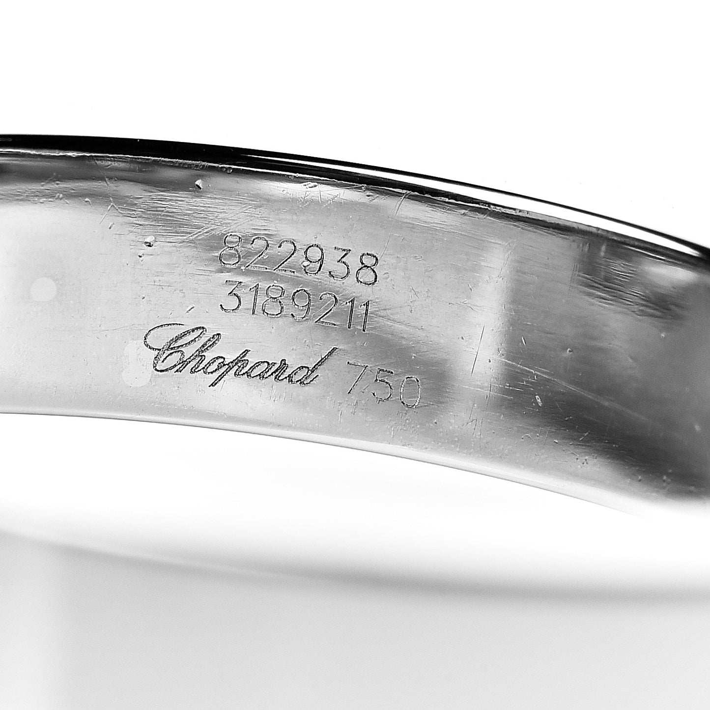 18K White Gold Diamond Happy Diamond Square Ring 53 6.5