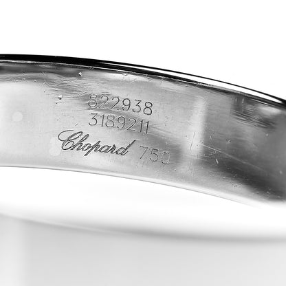 Chopard 18K White Gold Diamond Happy Diamond Square Ring 53 6.5 5 of 8