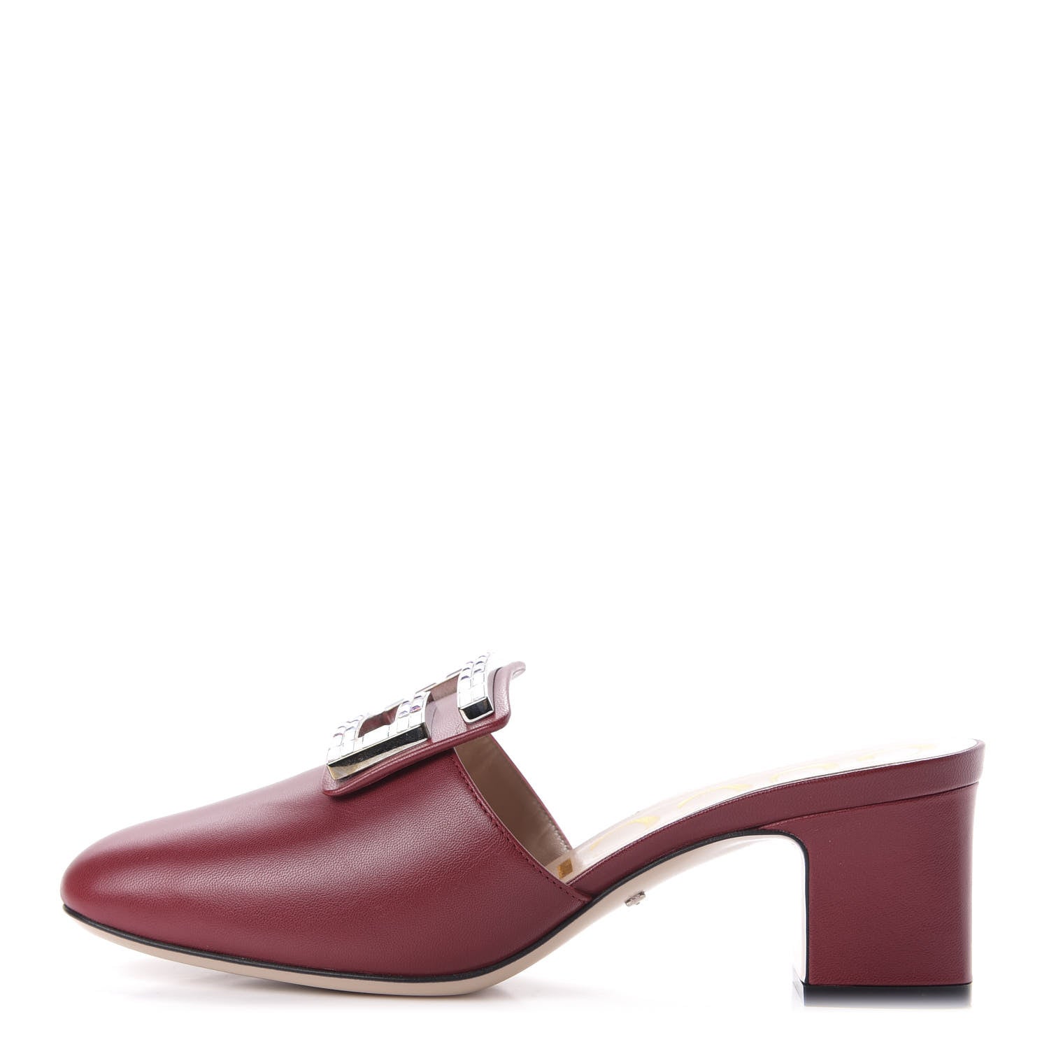 Gucci Malaga Kid Crystal Square G Madelyn Mules 36 Romantic Cerise 1 of 8