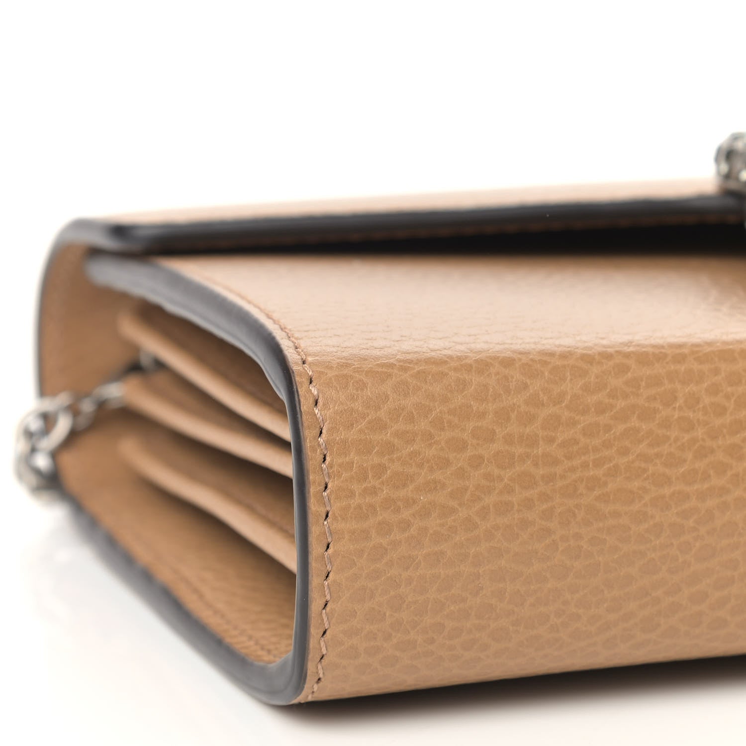 Gucci Dollar Calfskin Crystal Mini Dionysus Chain Wallet Natural Tan Black Diamond 7 of 8