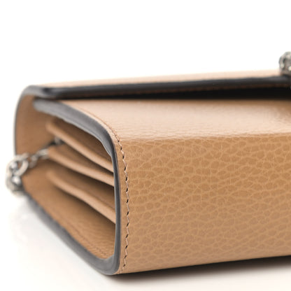 Gucci Dollar Calfskin Crystal Mini Dionysus Chain Wallet Natural Tan Black Diamond 7 of 8
