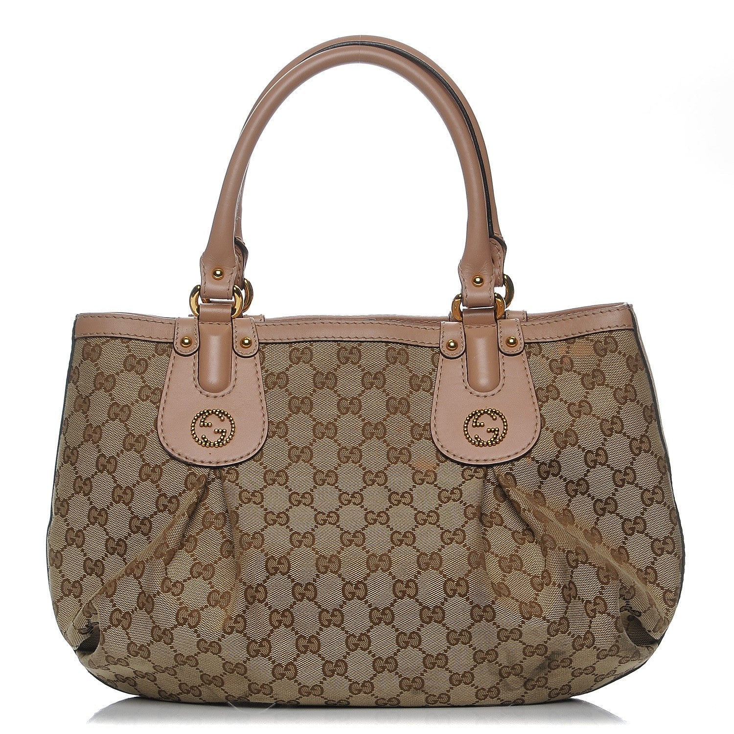Gucci Monogram Medium Scarlett Studded Tote Pink 1 of 9