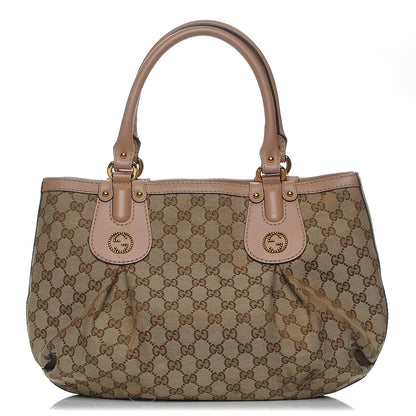 Gucci Monogram Medium Scarlett Studded Tote Pink 1 of 9