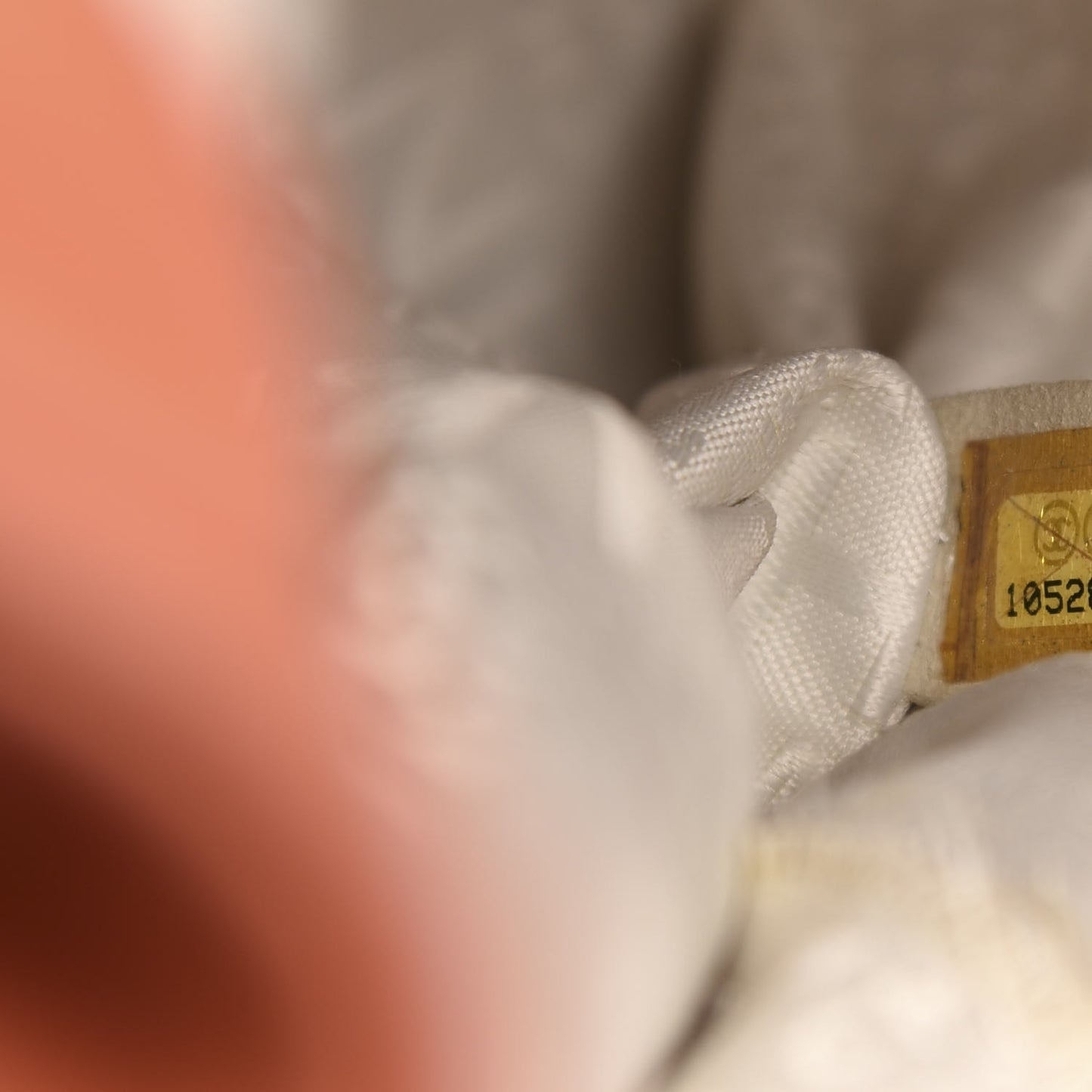 Lambskin Contrast Stitch Large Drawstring Tote Coral