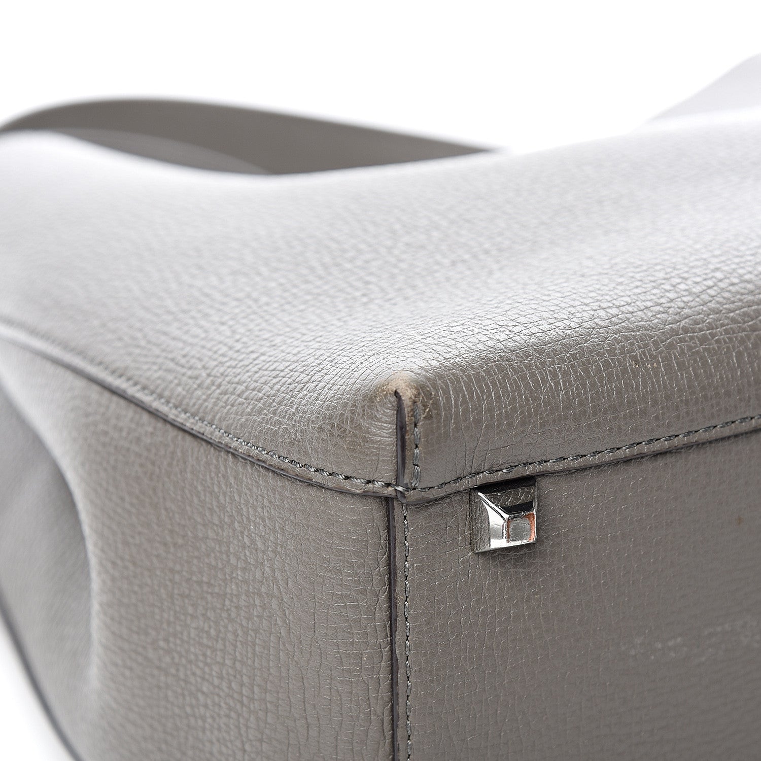 MCM Grained Calfskin Sarah Medium Visetos Hobo Grey 8 of 12