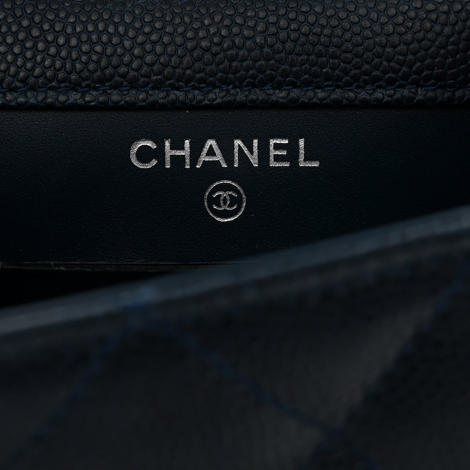 Chanel Caviar Quilted Extra Mini Wallet On Chain WOC Blue 6 of 10