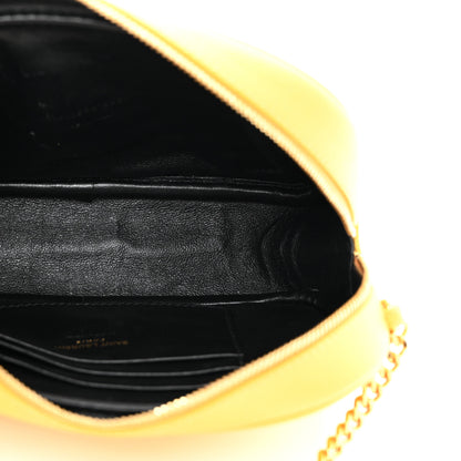 Saint Laurent Grain De Poudre Matelasse Monogram Mini Lou Camera Bag Light Chartreuse 5 of 11