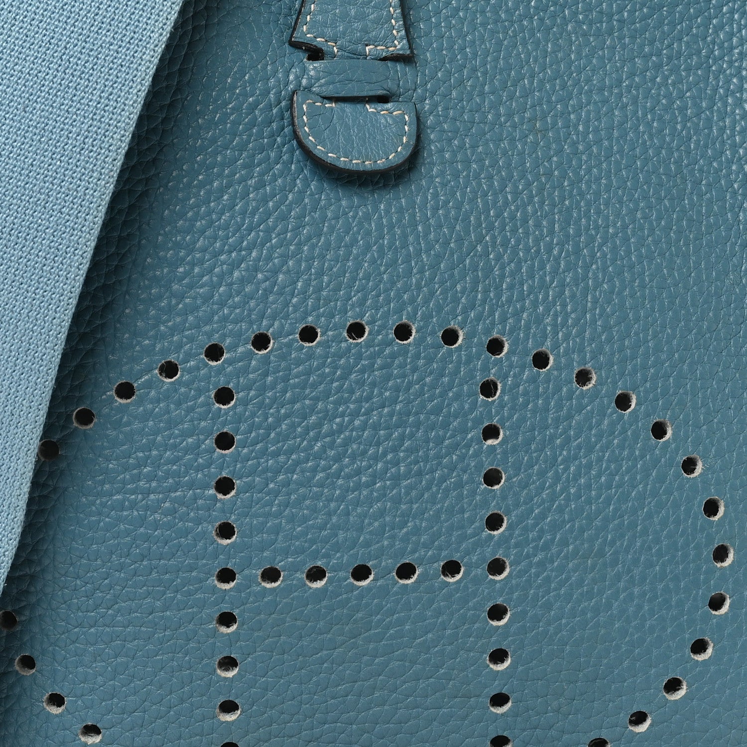Hermes Taurillon Clemence Evelyne PM Blue Jean 8 of 10