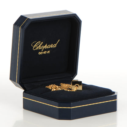 Chopard 18K Yellow Gold Diamond Ice Cube Love Necklace 7 of 9