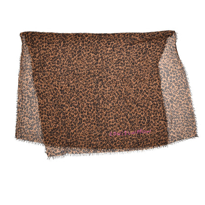 Louis Vuitton Cashmere Silk Leopard Etole Stole Marron 4 of 4