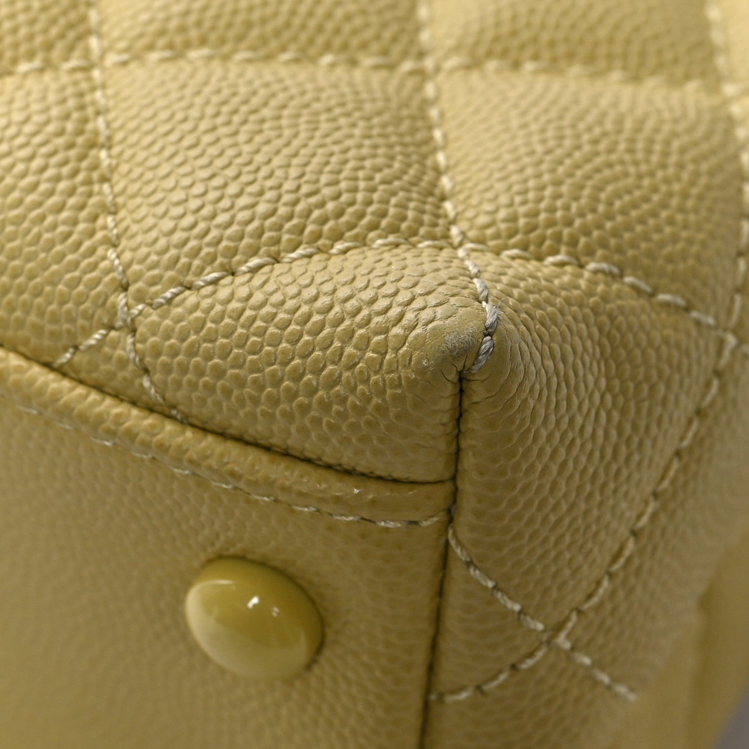 Chanel Caviar Quilted Incognito Extra Mini Coco Handle Flap Light Yellow 12 of 12