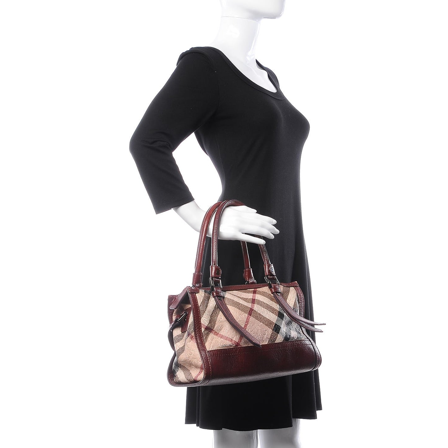 Nova Check Embossed Convertible Satchel