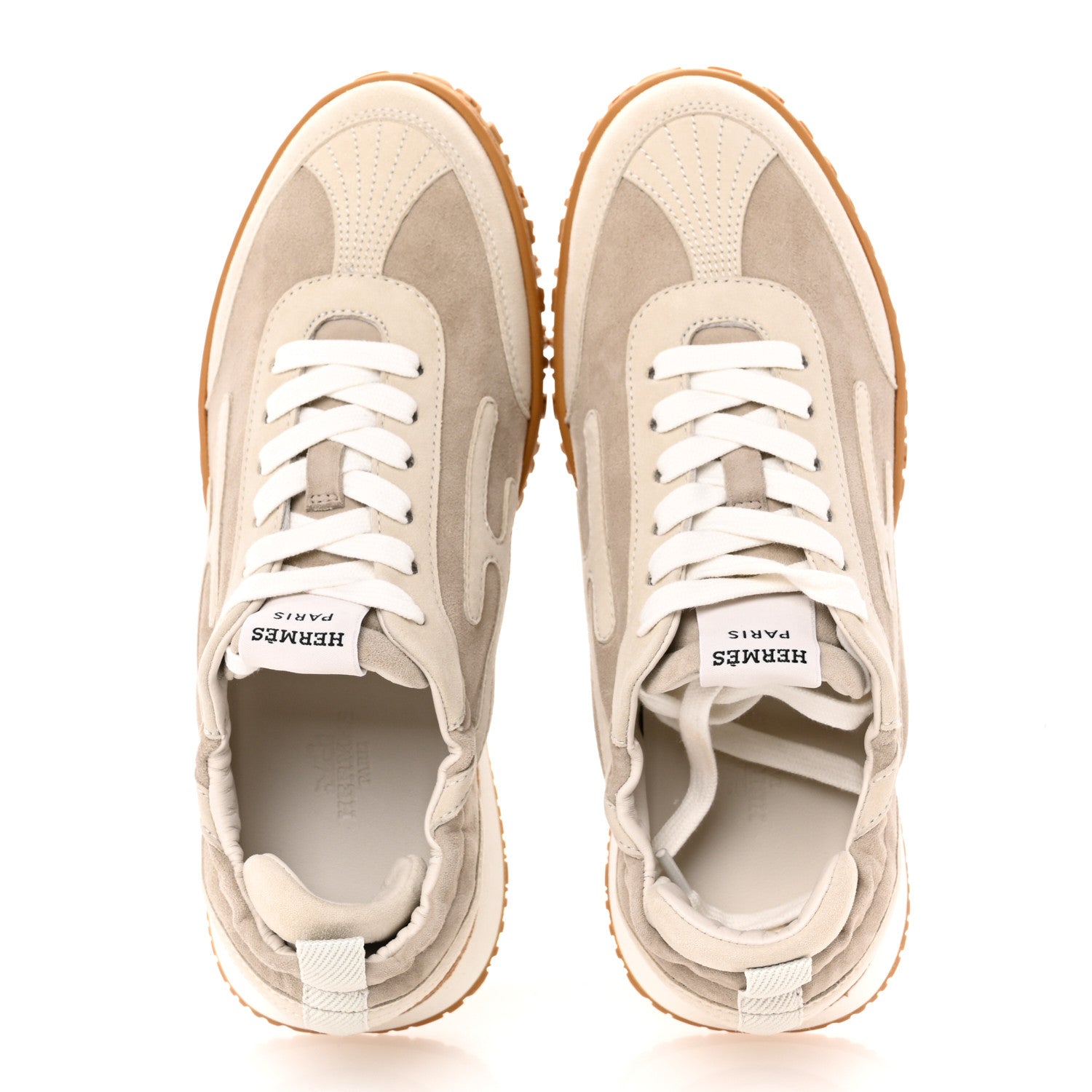 Hermes Suede Goatskin Jet Sneakers 36 Beige Esquisse Glaise 2 of 10