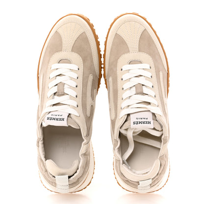 Hermes Suede Goatskin Jet Sneakers 36 Beige Esquisse Glaise 2 of 10
