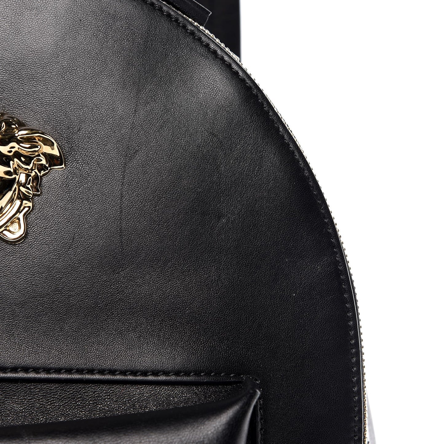 Calfskin Palazzo Medusa Backpack Black