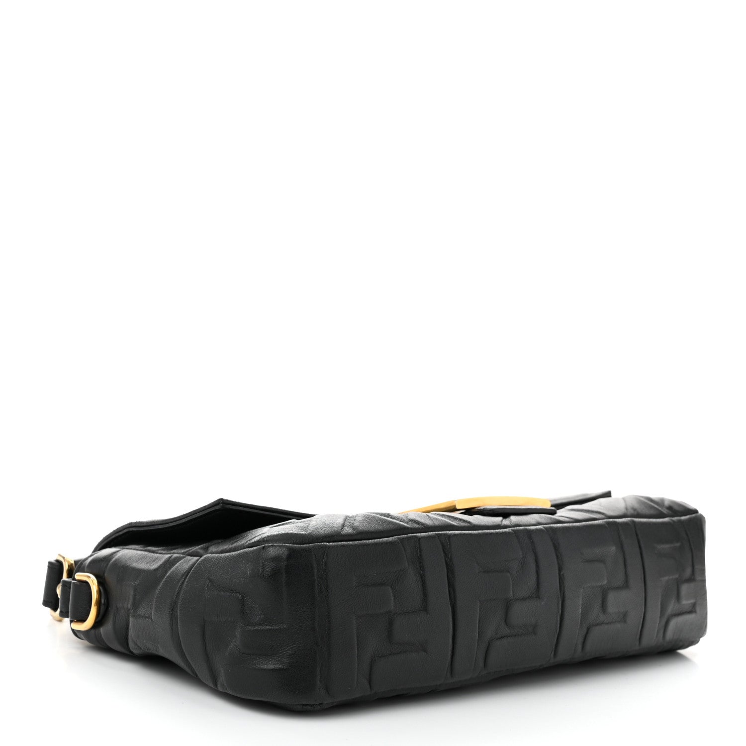 Fendi Nappa FF 1974 Embossed Baguette Black 4 of 10