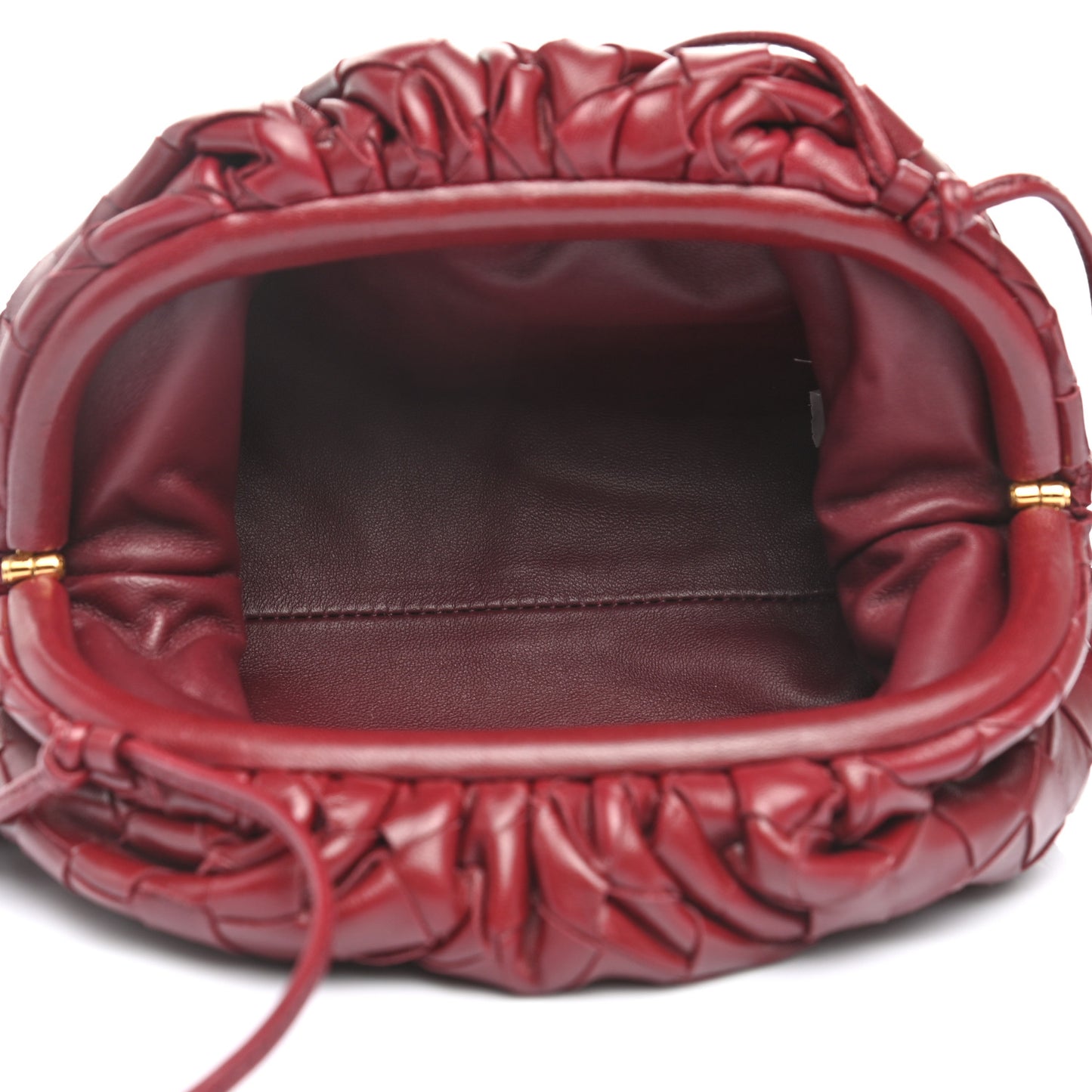 Nappa Intrecciato The Mini Pouch Bordeaux
