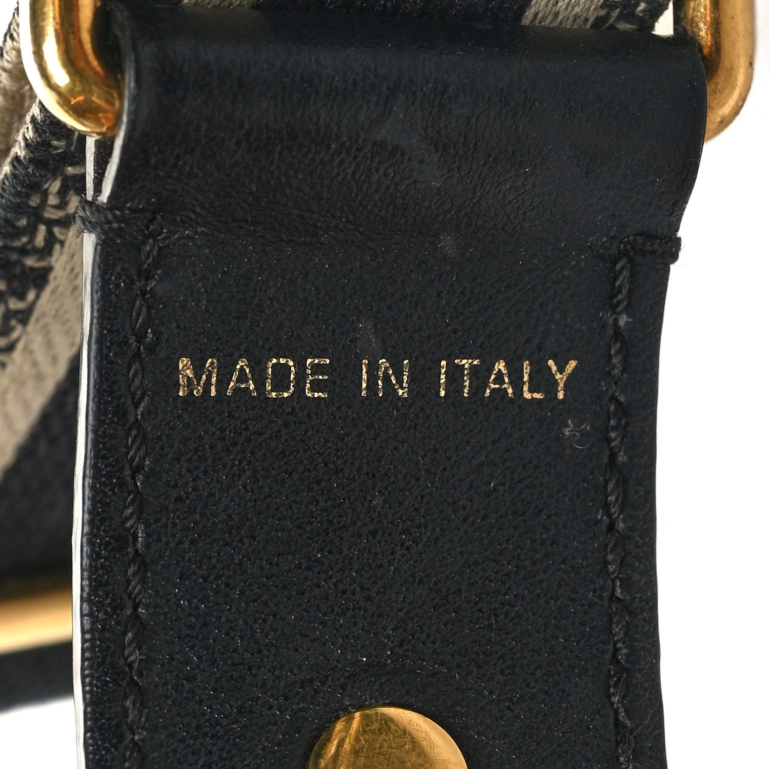 Christian Dior Canvas Embroidered Shoulder Strap Black 4 of 5