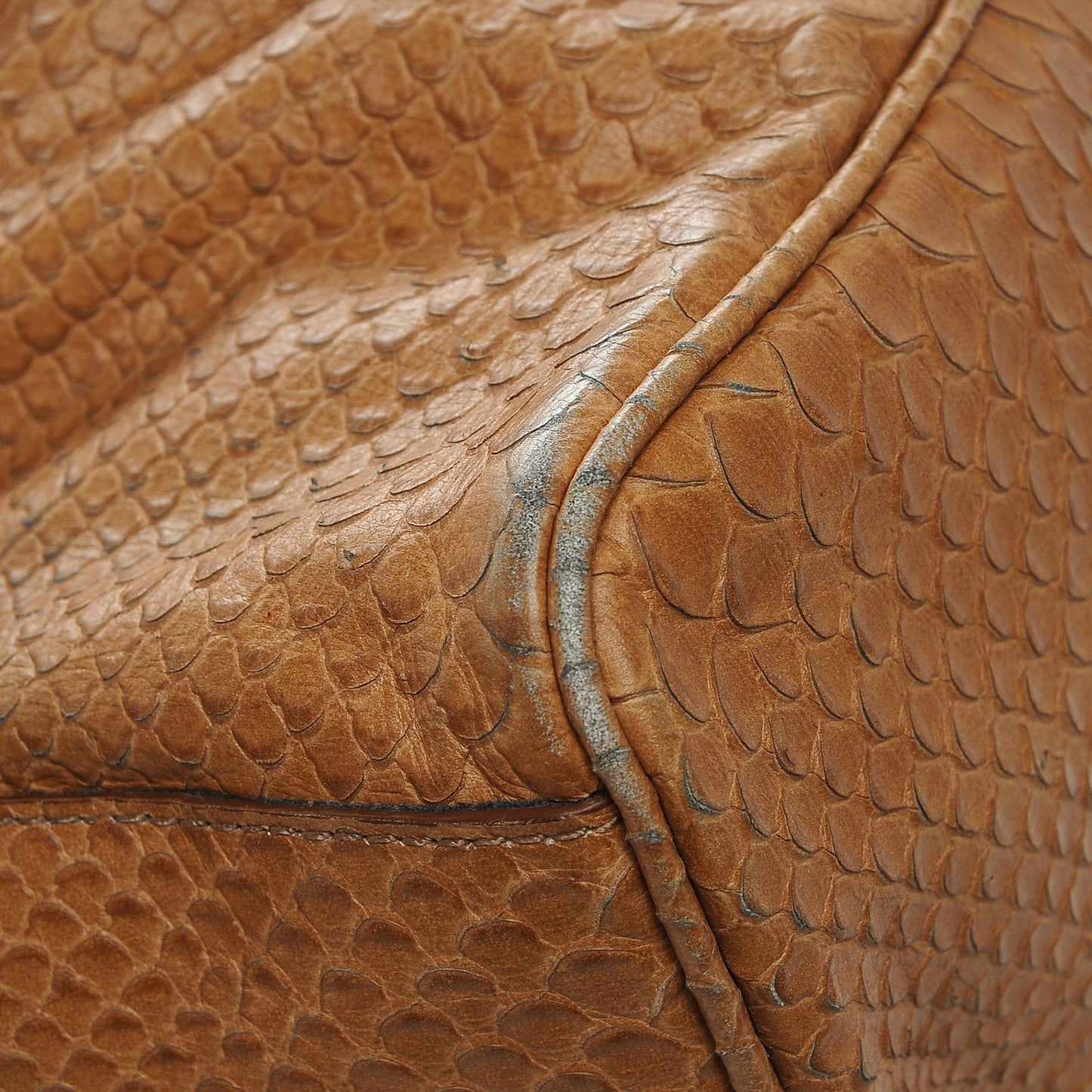 Silky Snake Print Oversized Alexa Deer Brown