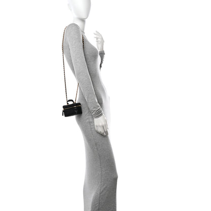 Chanel Caviar Quilted Mini Top Handle Vanity With Chain Black 2 of 10