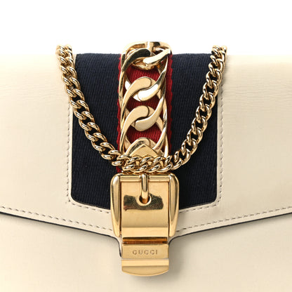 Gucci Calfskin Super Mini Sylvie Chain Shoulder Bag White 8 of 10