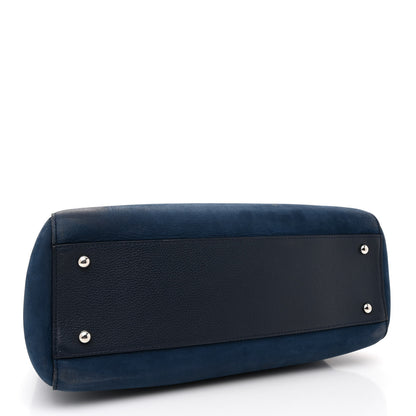 Chanel Grained Calfskin Suede Neo Executive Shopper Tote Navy Blue 4 of 14