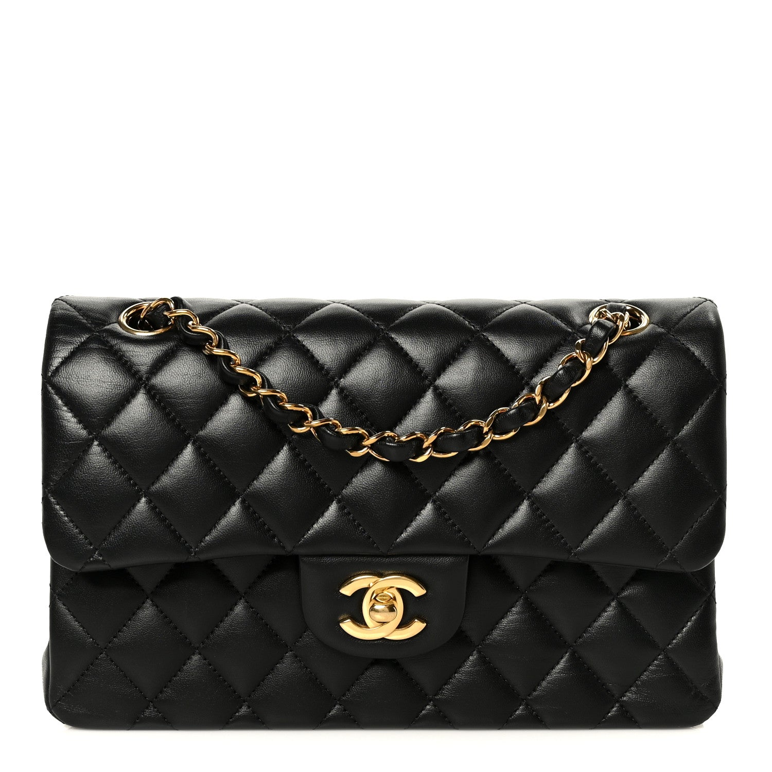 Chanel Lambskin Quilted Small Double Flap Black 1 of 11