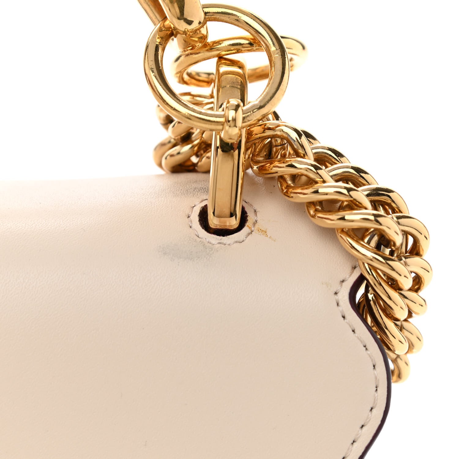 Fendi Vitello Liberty Scalloped Studded Kan I Shoulder Bag Camelia 9 of 11