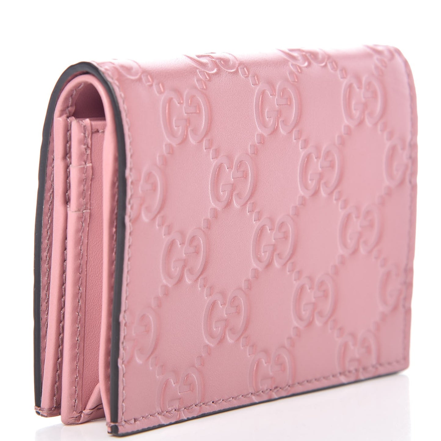 Guccissima Card Case Wallet Pink