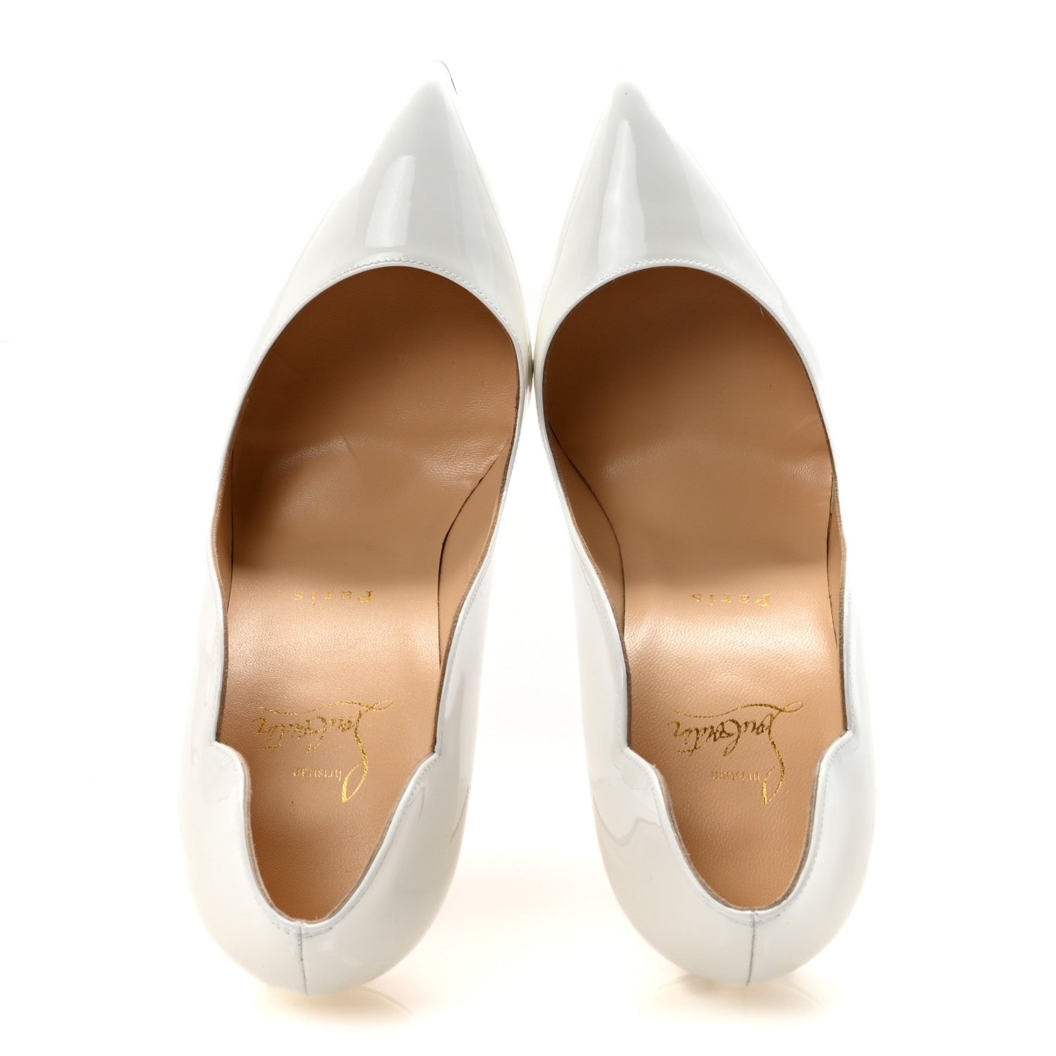 Christian Louboutin Patent Hot Chick 100 Pumps 39 White 2 of 9
