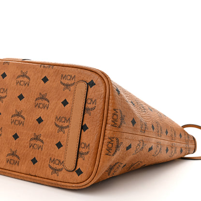 MCM Visetos Medium Liz Reversible Shopper Tote Cognac 14 of 15