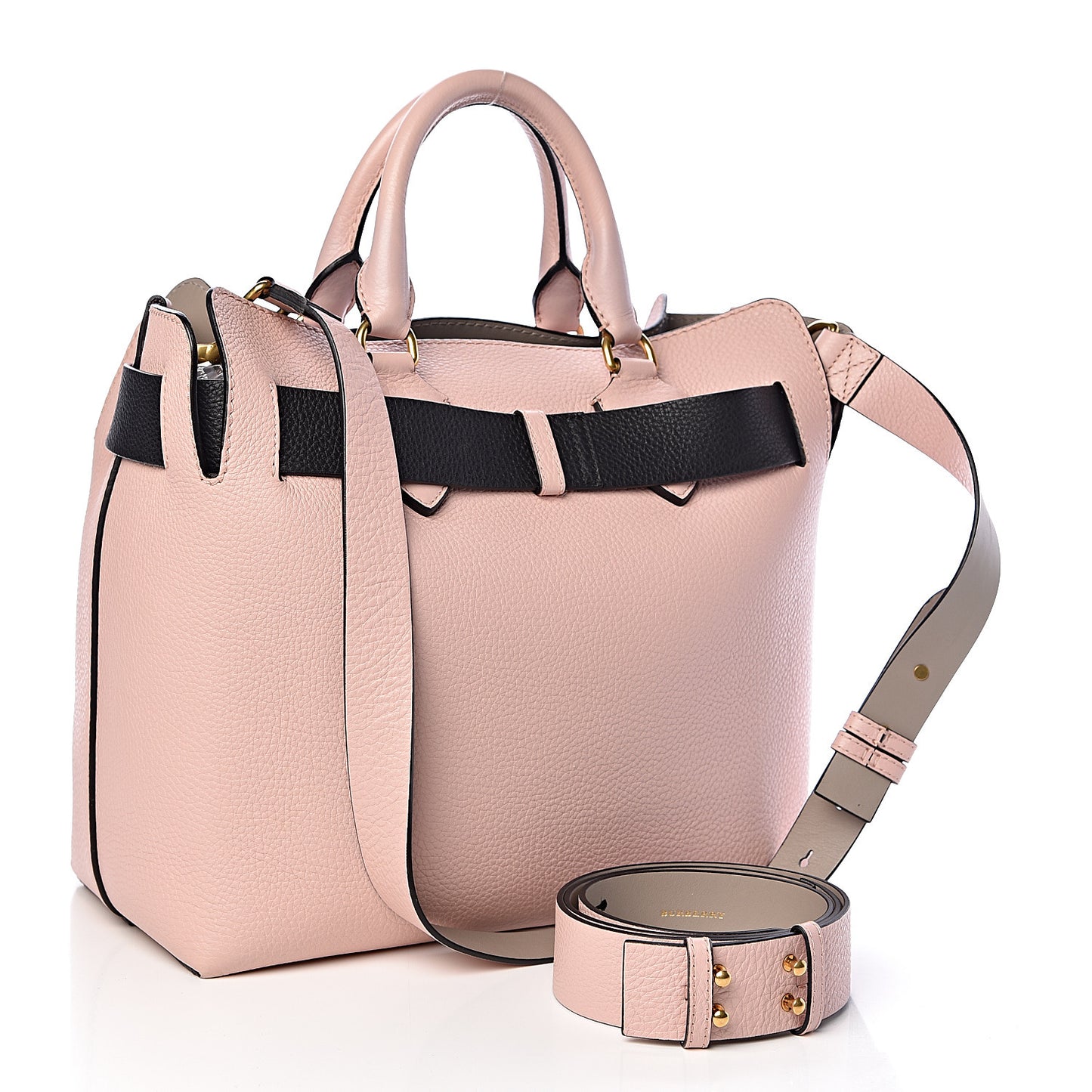 Soft Grain Calfskin Medium Belt Bag Pale Ash Rose