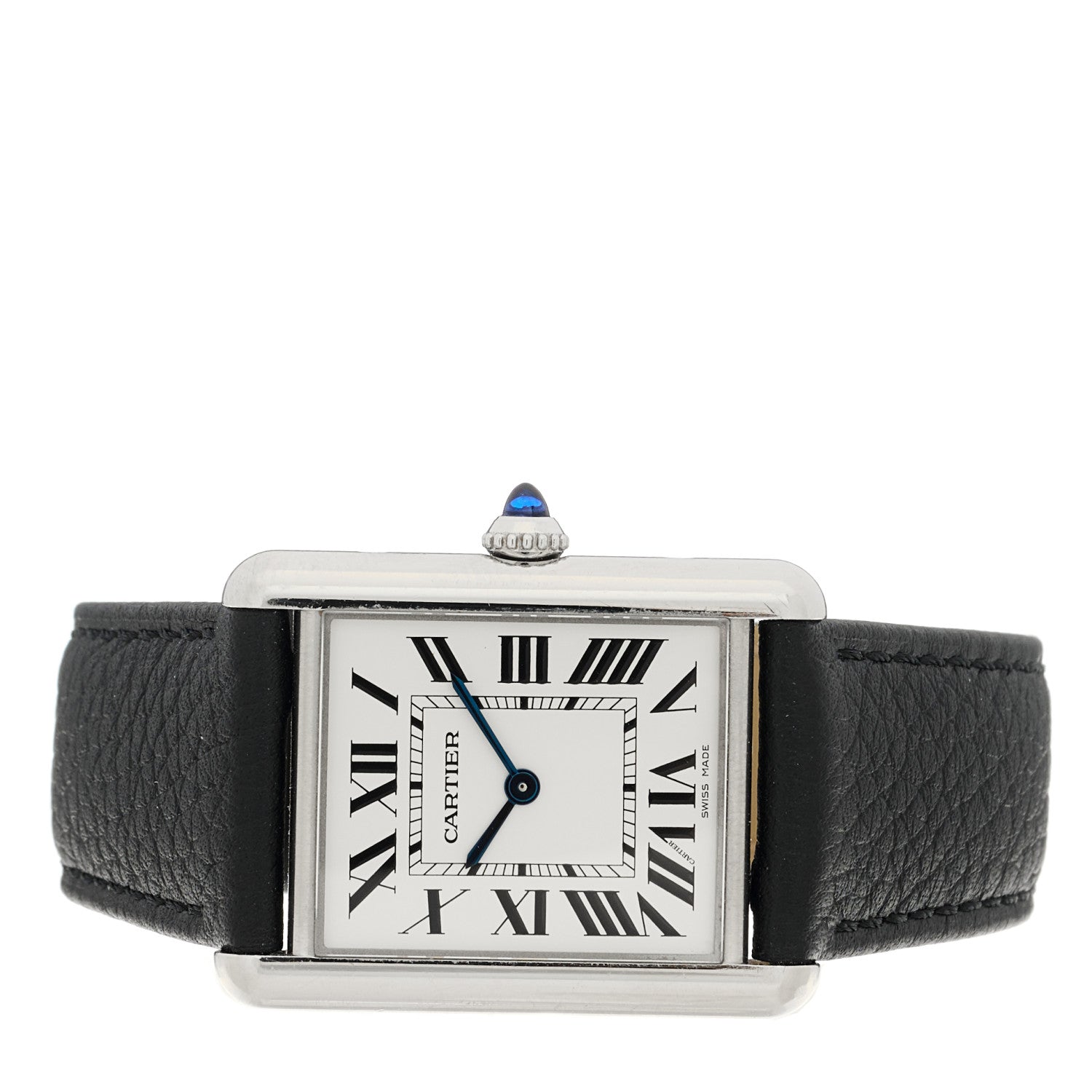 Cartier Stainless Steel Calfskin 25mm Must de Cartier Tank Quartz Watch 2 of 5