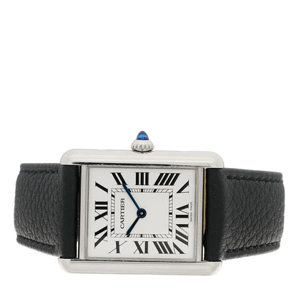Cartier Stainless Steel Calfskin 25mm Must de Cartier Tank Quartz Watch 2 of 5
