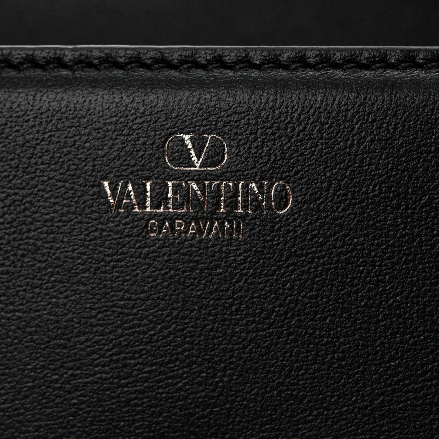 Calfskin Crystal Vlogo Small Loco Shoulder Bag Black