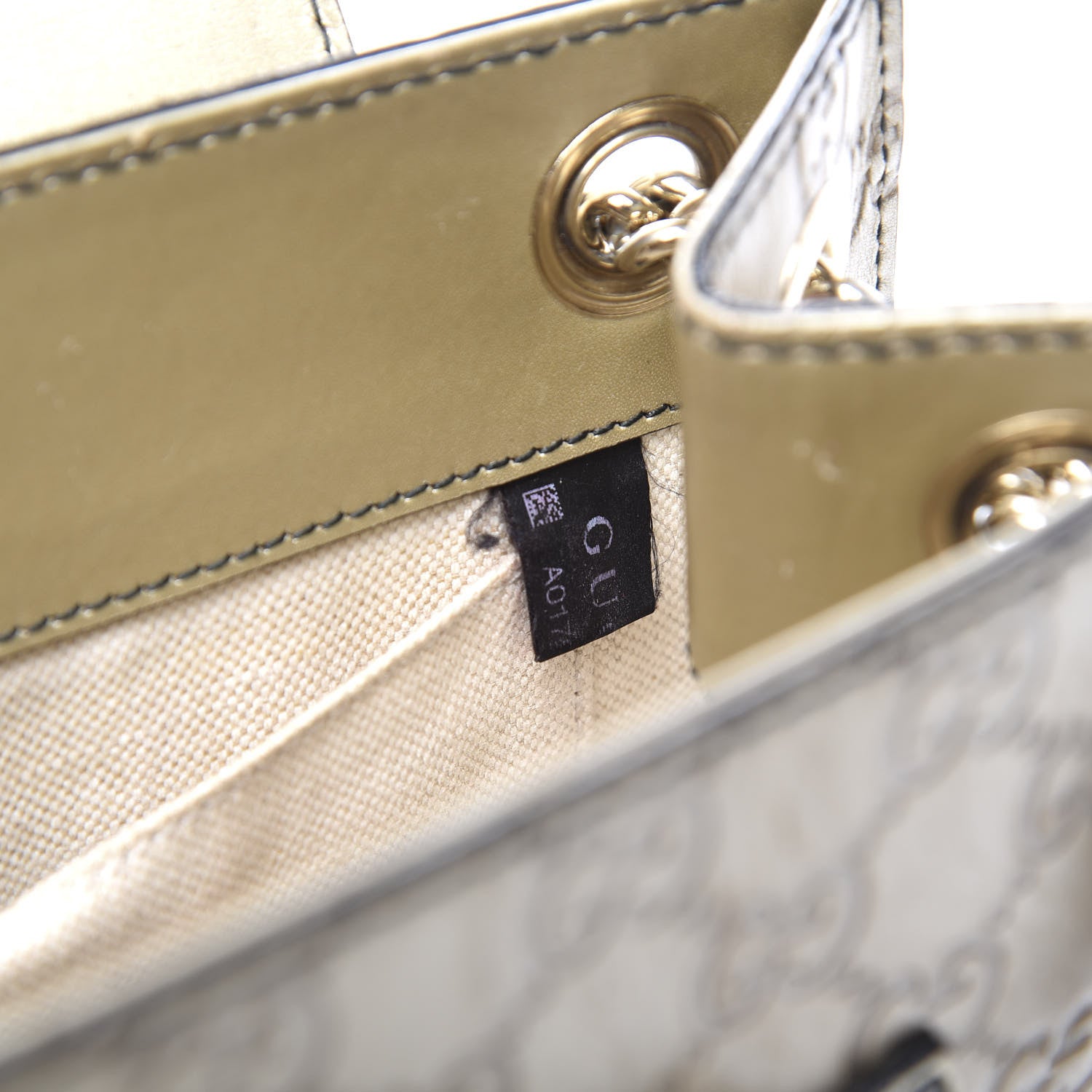 Gucci Guccissima Small Emily Shoulder Bag Gold 9 of 11