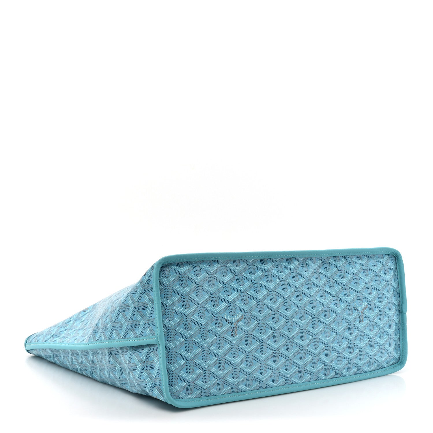 Goyard Goyardine Embroidered Seahorse Reversible Anjou PM Turquoise 7 of 17