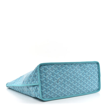 Goyard Goyardine Embroidered Seahorse Reversible Anjou PM Turquoise 7 of 17