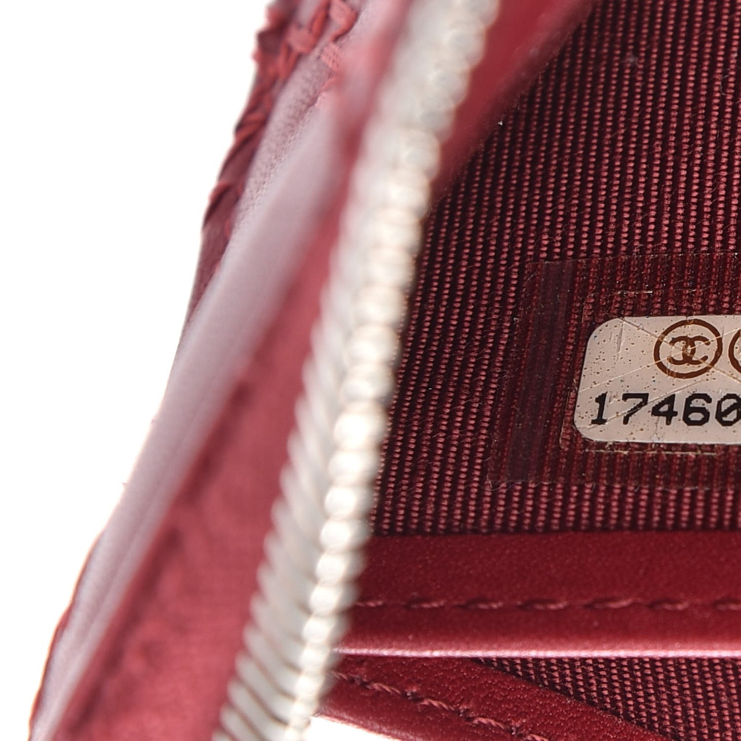 Calfskin Double Stitch Hamptons Zip Around Wallet Red