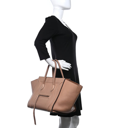 Celine Supple Calfskin Medium Phantom Luggage Flesh 2 of 12