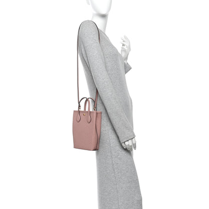 Gucci Gilbert Calfskin Jumbo GG Embossed Mini Tote Bag  Dusty Carmine 2 of 11