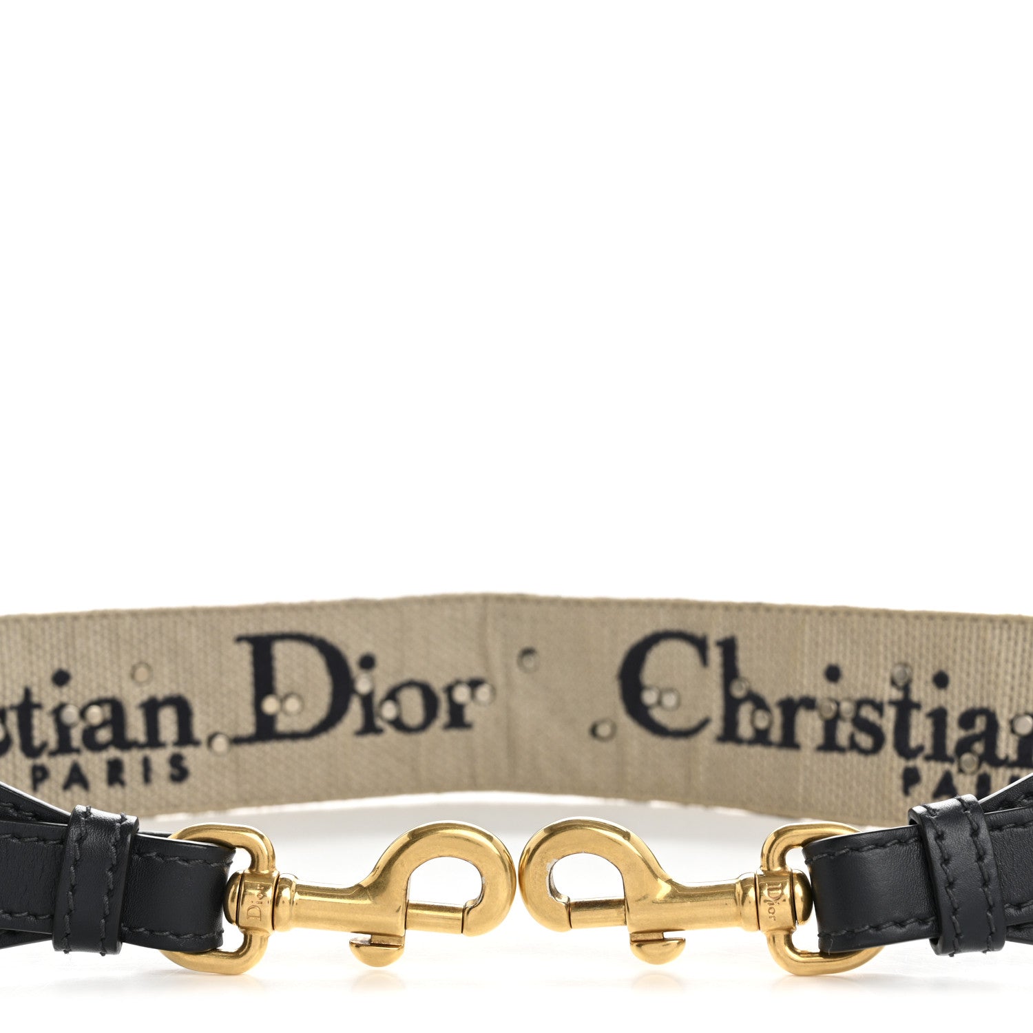 Christian Dior Oblique Studded Shoulder Strap Blue 3 of 7