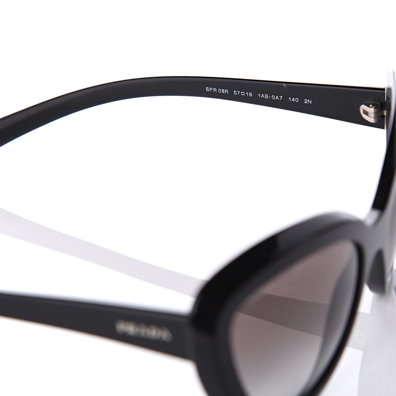 Prada Cat Eye Sunglasses SPR 08R Black 6 of 8