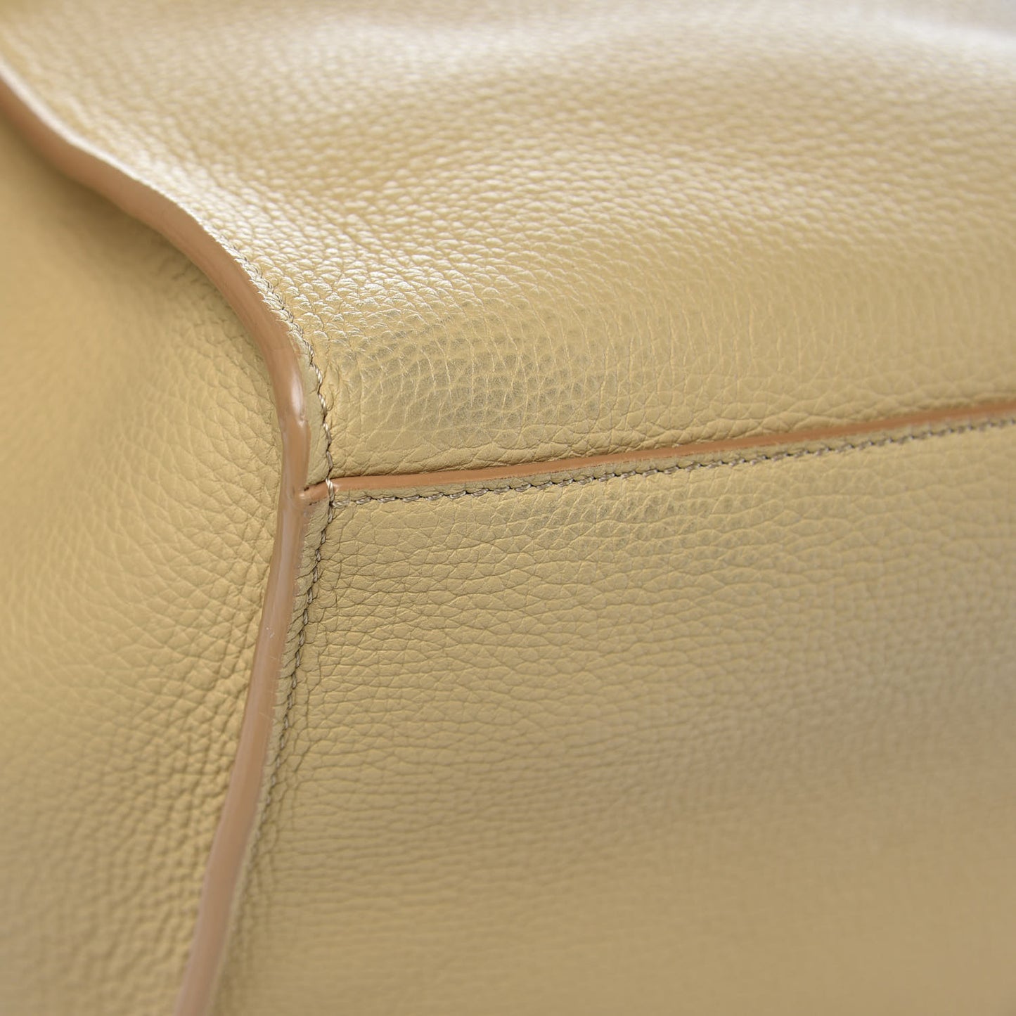 Supple Grained Calfskin Small Big Bag Sand