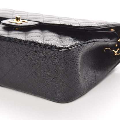Chanel Caviar Quilted Jumbo Double Flap Black 10 of 12