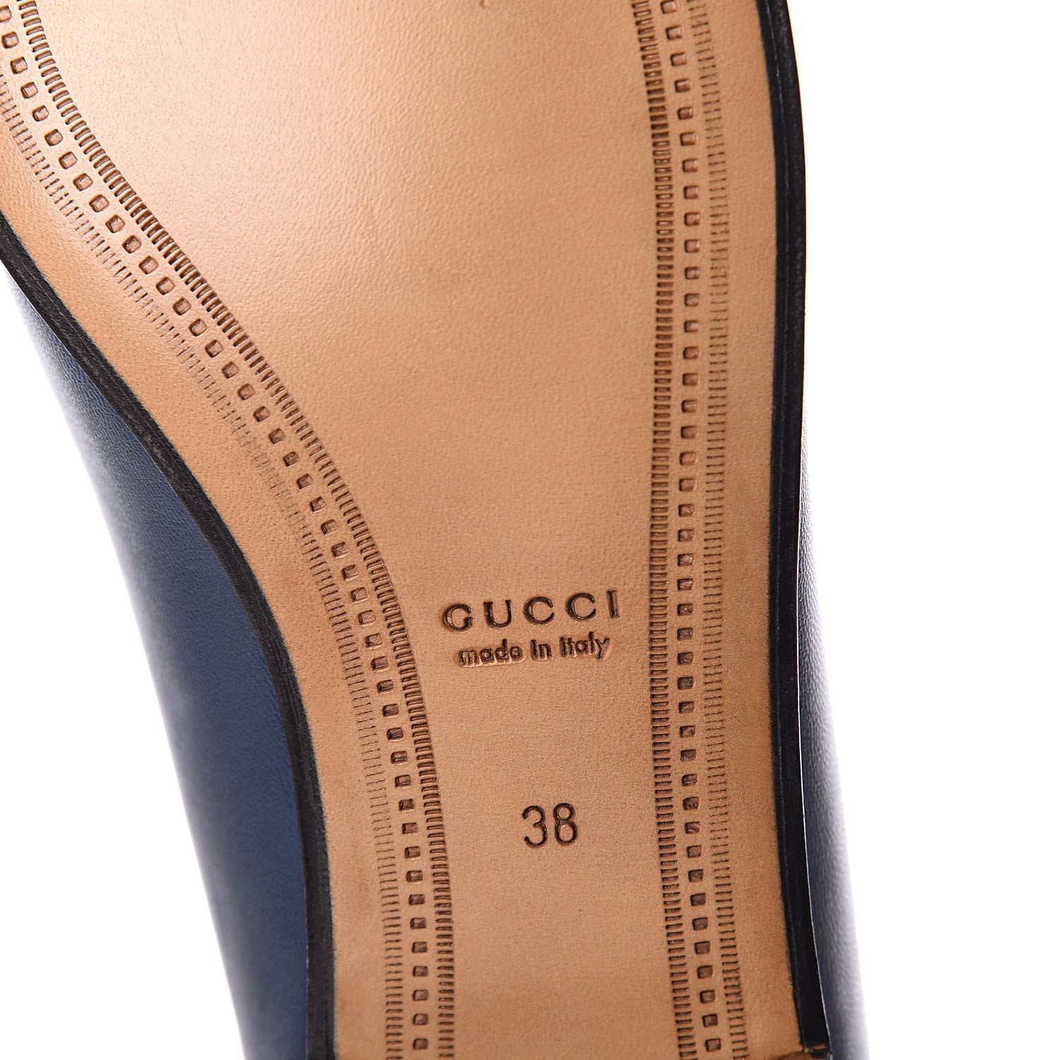 Gucci Malaga Kid Womens Jordaan Loafers 38 Blue Agata 6 of 7