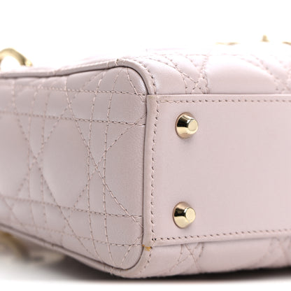 Christian Dior Metallic Lambskin Cannage Mini Lady Dior Lotus 8 of 9
